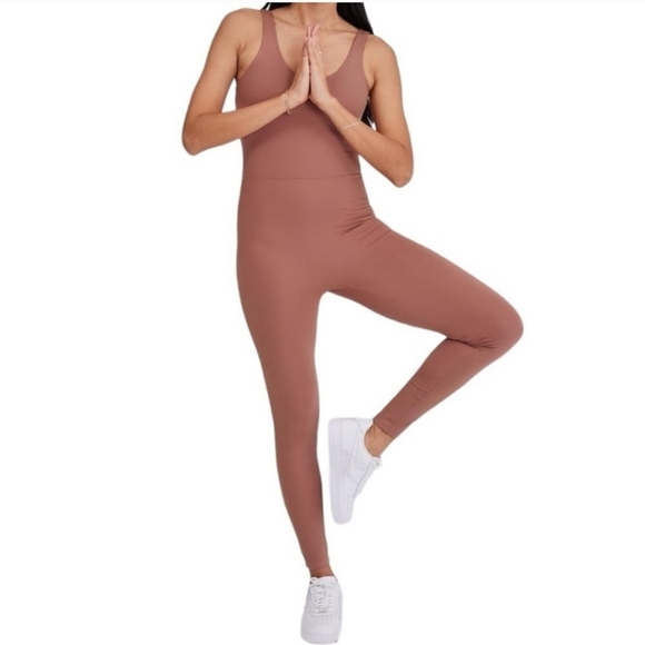 girlfriend collective Pants - GIRLFRIEND COLLECTIVE Full Length Onesie in Rosebud Nude• Size: M•,NWOT